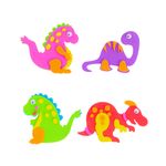 STICKERS FOAMY DINOSAURIOS 8 PIEZAS BARRILITO