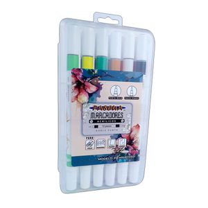 Marcador Acrílico Delg Doble Punta Pincel/Bala 12Pzas Pascua Pa-Maacd501