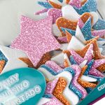 FIGURAS DE FOAMY DIAMANTADO CON ADHESIVO ESTRELLAS C/38 PIEZAS