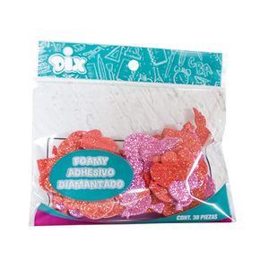 Figuras De Foamy Diamantado Con Adhesivo Corazones C/38 Piezas 4376