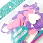 FIGURAS DE FOAMY CON ADHESIVO CORAZONES C/77 PIEZAS
