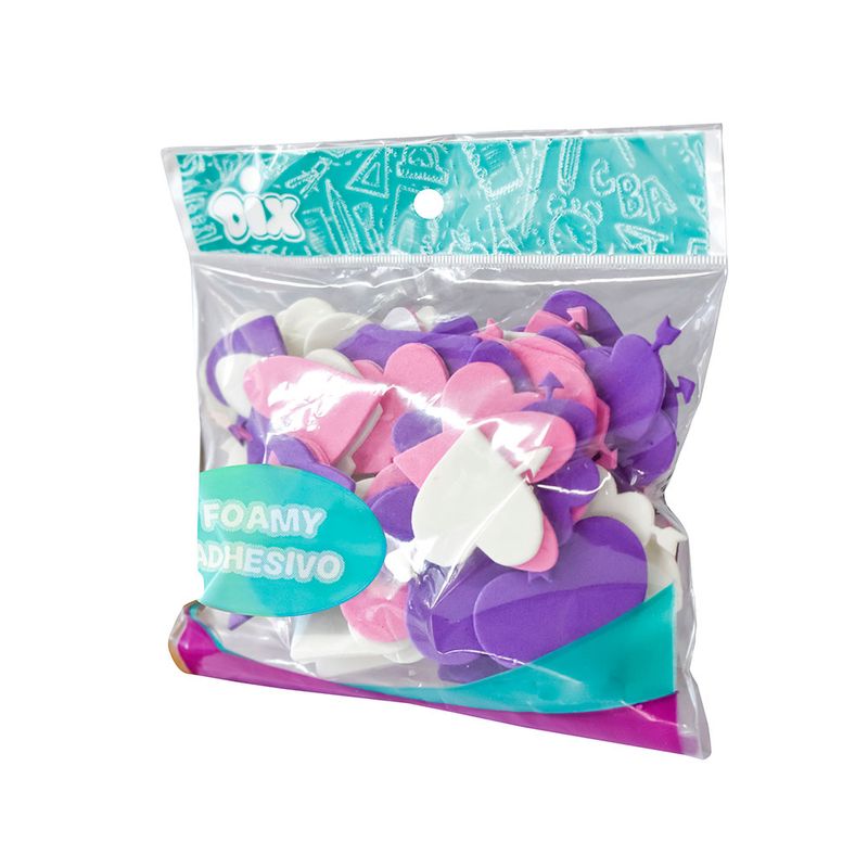 FIGURAS DE FOAMY CON ADHESIVO CORAZONES C/77 PIEZAS