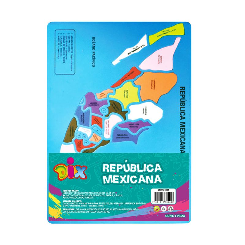 FOAMY DIDACTICO DE LA REPUBLICA MEXICANA