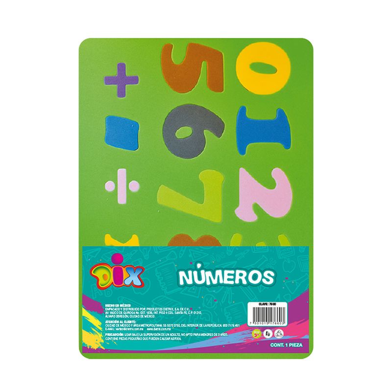 FOAMY DIDACTICO NUMEROS