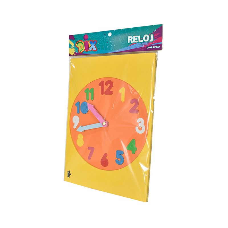 FOAMY DIDACTICO RELOJ