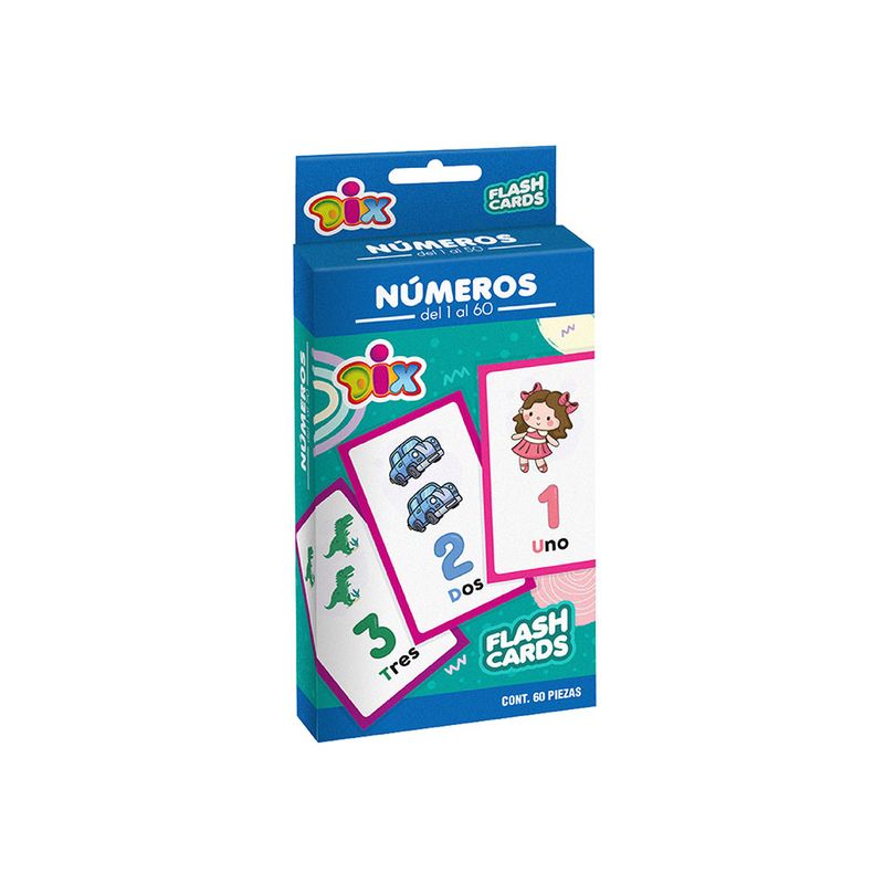 TARJETA EDUCATIVA NUMEROS C/60 PIEZAS