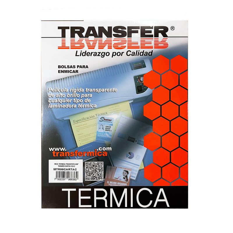 MICA TERMICA CARTA C/50 PZAS (8MIL) TRANSFER
