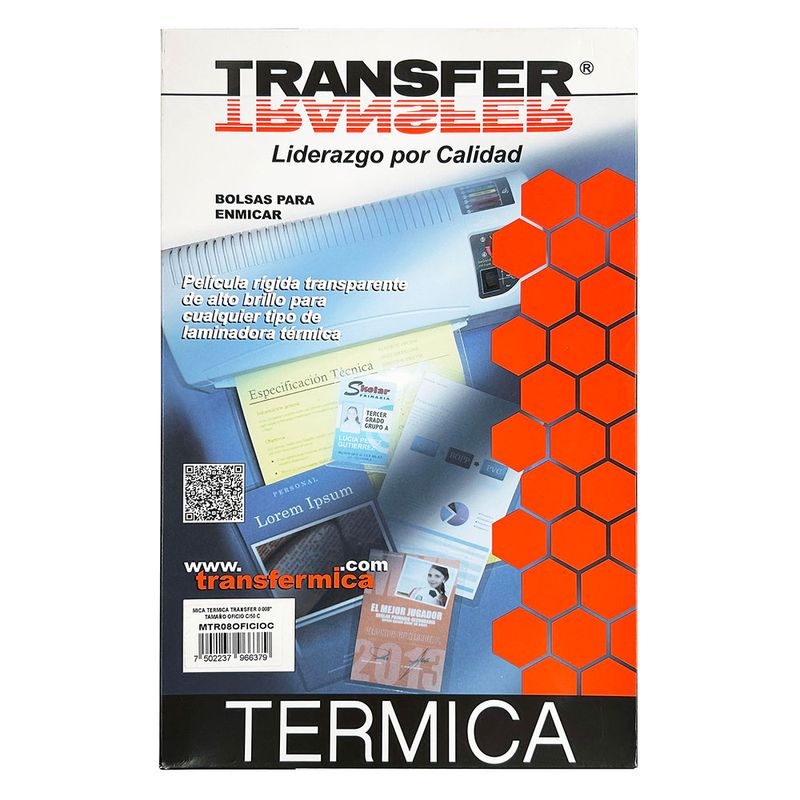 MICA TERMICA OFICIO C/50 PZAS (8MIL) TRANSFER