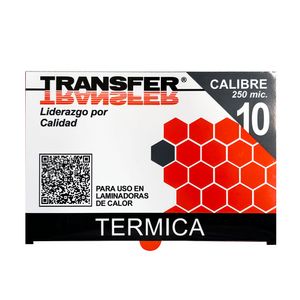 Mica Termica 14.5X10Cm C/100 Pzas (10Mil) Transfer Mtr10100145C