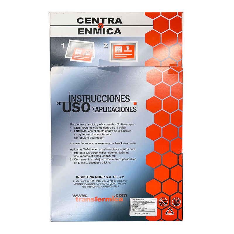 MICA TERMICA OFICIO C/50 PZAS (10MIL) TRANSFER