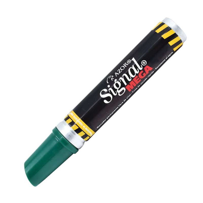 MARCADOR PERMANENTE GRUESO VERDE SIGNAL MEGA