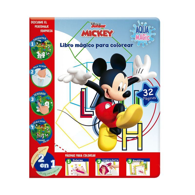 LIBRO COLOREAR AQUA MAGIC MICKEY