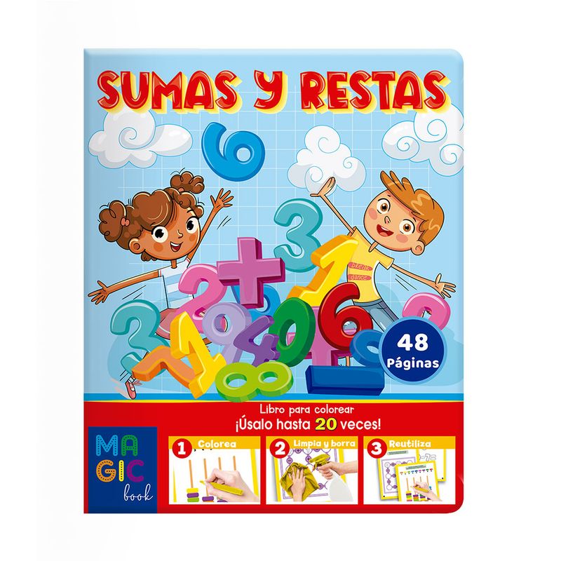 LIBRO COLOREAR MAGICO SUMAS Y RESTAS