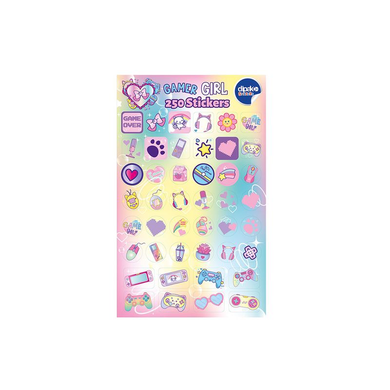 BLOCK DE STICKERS CHICAS GAMER