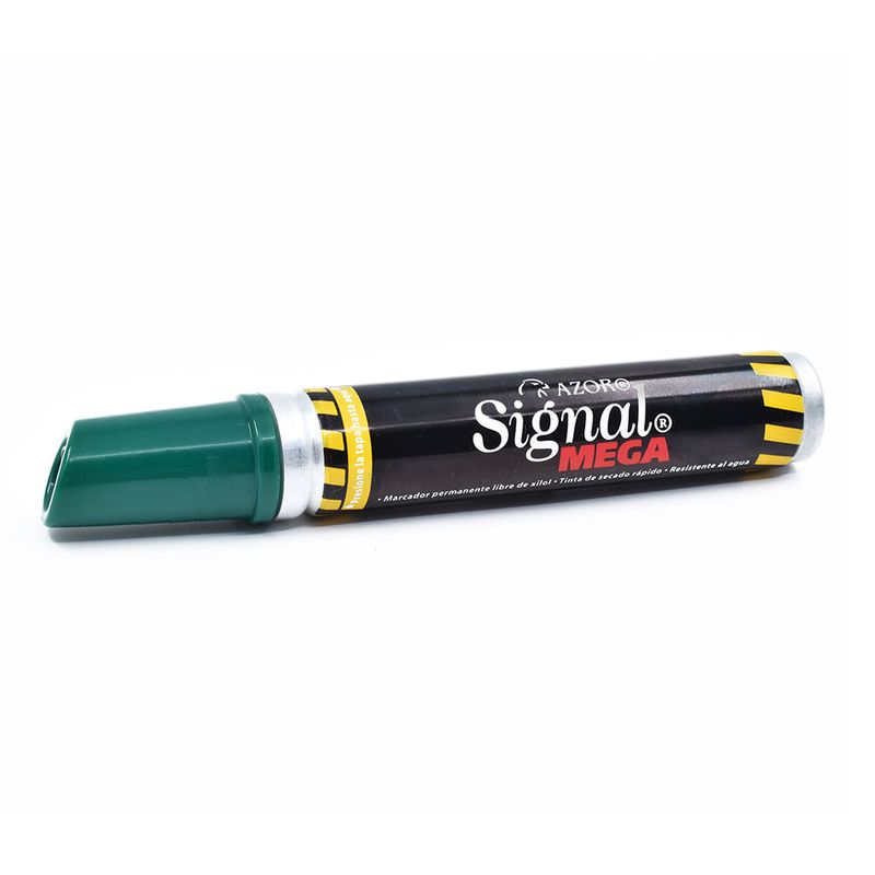 MARCADOR PERMANENTE GRUESO VERDE SIGNAL MEGA