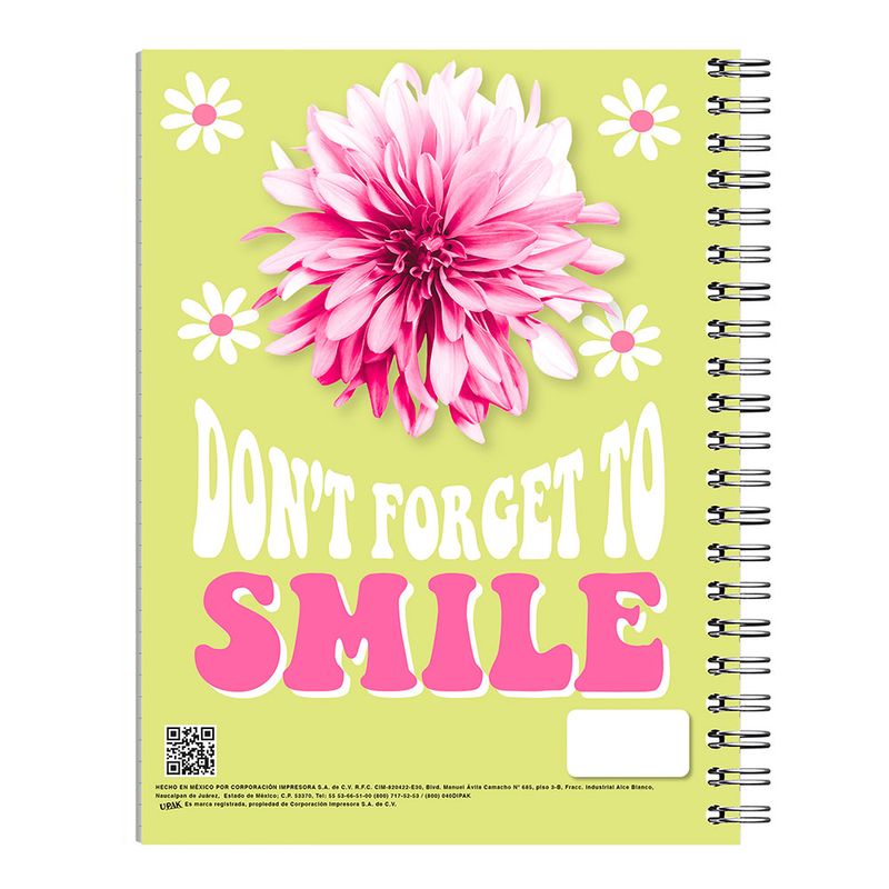 CUADERNO PROFESIONAL 100H RAYAS FLORES DE ONDA