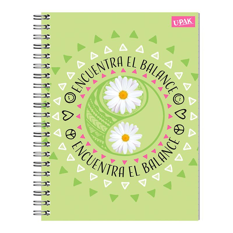 CUADERNO PROFESIONAL 100H RAYAS FLORES DE ONDA