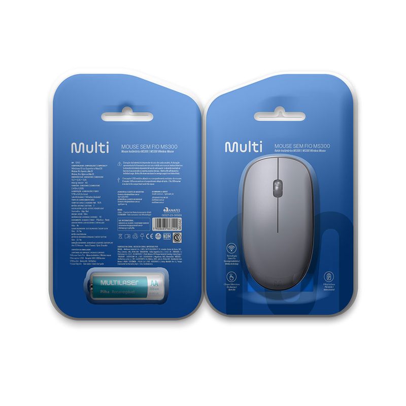 MOUSE INALAMBRICO MO342 1200DPI GRIS