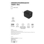CARGADOR DE PARED USB TIPO C, 30W CARGA ULTRA RÁPIDA