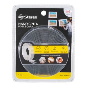 Nano Cinta Doble Cara Steren Soporta 10Kg Reutilizable Pt-500