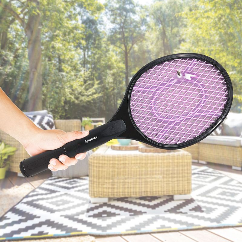 RAQUETA MATA MOSQUITOS ELECTRICA STEREN 1250V CON PULSERA