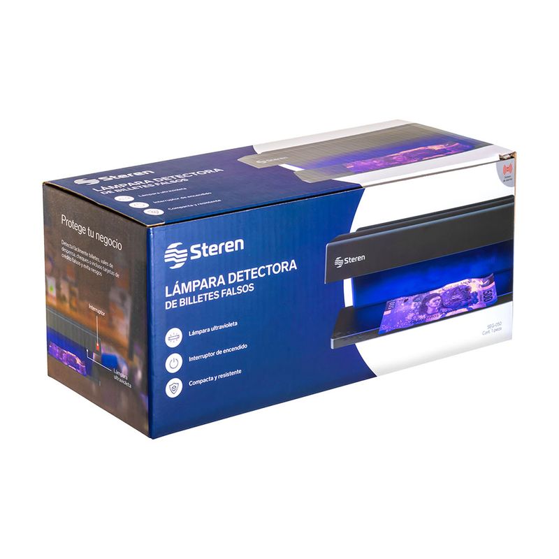 DETECTOR DE BILLETES FALSOS STEREN LAMPARA ULTRAVIOLETA