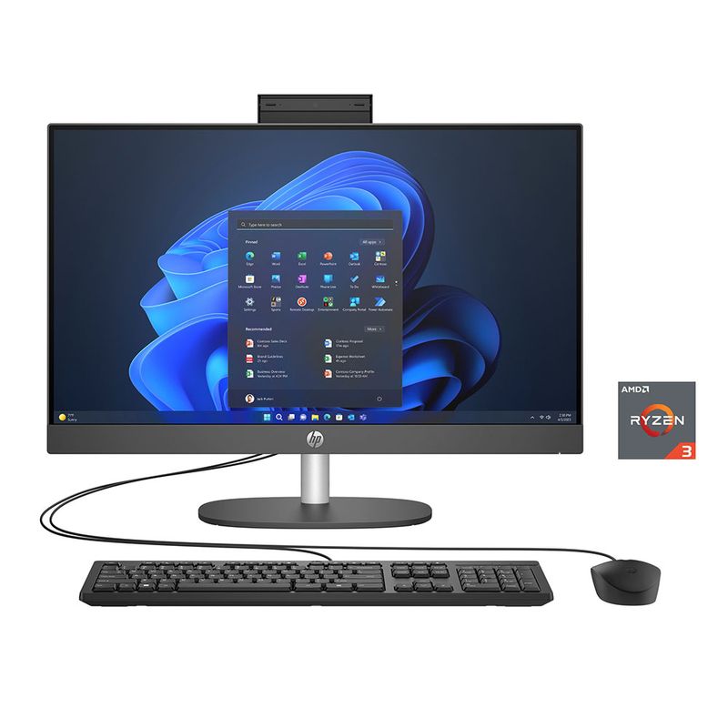 COMPUTADORA ALL IN ONE HP PRO ONE 245 G10, RYZEN 3-7320U, 8GB RAM, 512GB SSD, 238" FHD, WIN11HOME