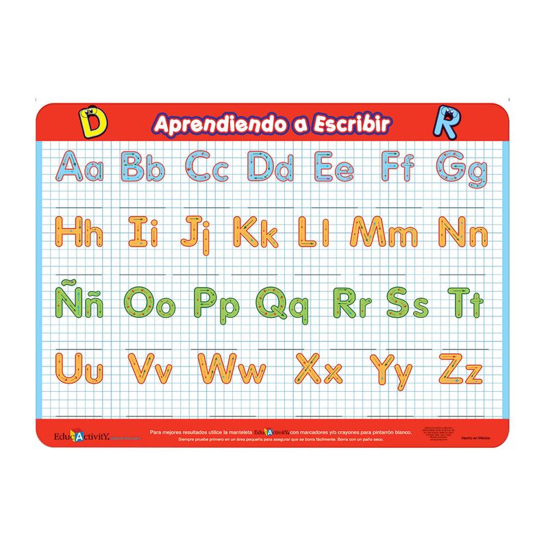 TAPETE EDUCATIVO LETRA DE MOLDE