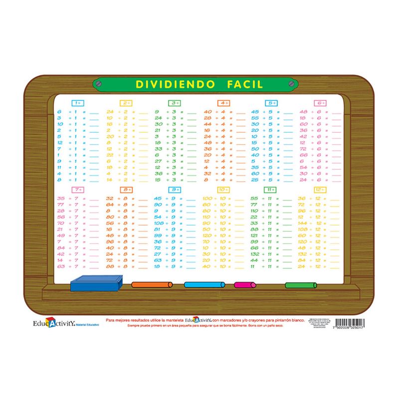 TAPETE EDUCATIVO DIVIDIENDO FACIL