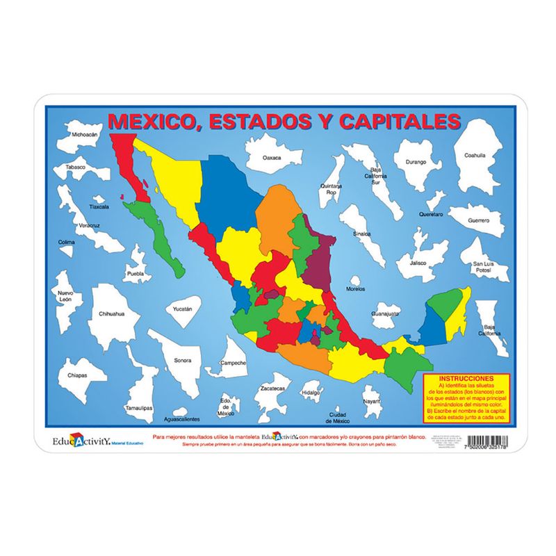 TAPETE EDUCATIVO MAPA DE MEXICO