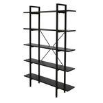 LIBRERO MINIMALISTA CON 5 REPISAS NEGRO