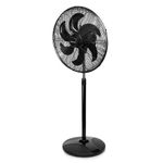 VENTILADOR DE PEDESTAL INDUSTRIAL 20 AIR FORCE ASPAS PLASTICAS REJILLAS METÁLICAS, NEGRO