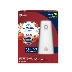 Aromatizante Glade Aparato Automatico Con Repuesto En Aerosol Manzana Canela 175 Grs 364771