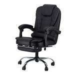 SILLON EJECUTIVO RESPALDO ALTO NEGRO CON REPOSAPIES