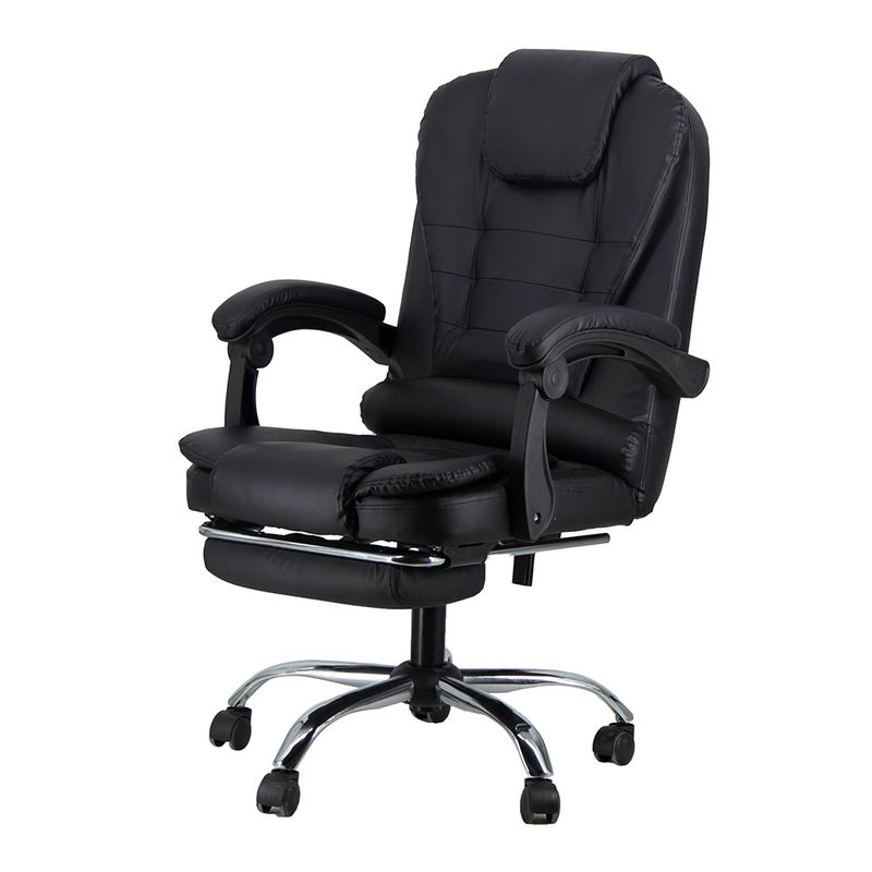 SILLON EJECUTIVO RESPALDO ALTO NEGRO CON REPOSAPIES