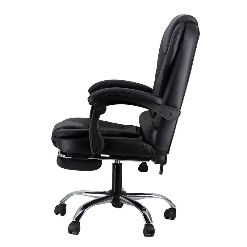 SILLON EJECUTIVO RESPALDO ALTO NEGRO CON REPOSAPIES