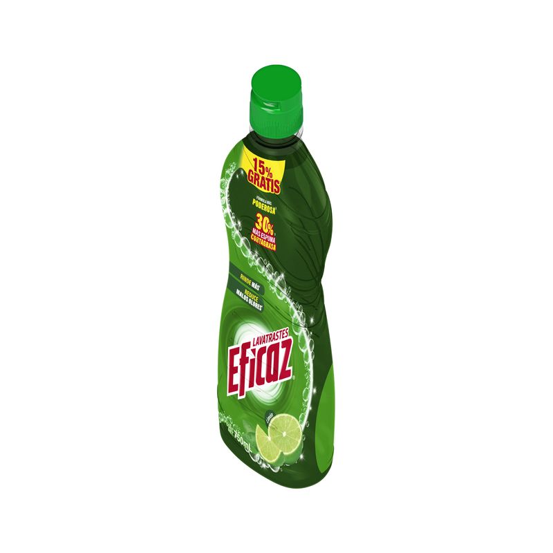DETERGENTE LIQUIDO LAVATRASTES EFICAZ LIMON 750ML