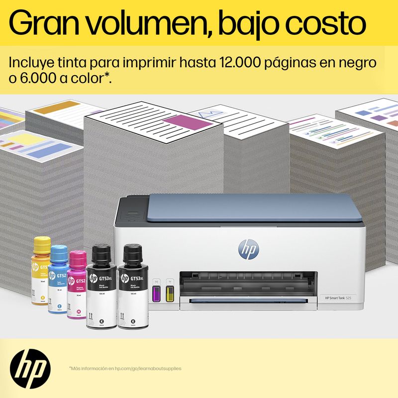 MULTIFUNCIONAL HP SMART TANK 525 TINTA CONTINUA COLOR USB