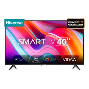 Pantalla Led 40" Hisense A4K Fhd (1920 X 1080), Smart Tv Vidaa, Wi-Fi, 2 Hdmi, 1 Usb 40A4Kv