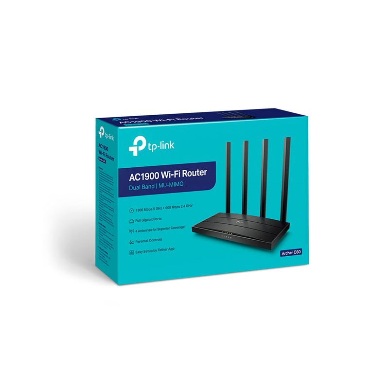 ROUTER INALÁMBRICO GIGABIT DUAL BAND AC TP-LINK ARCHER C80