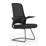 SILLON EJECUTIVO DE VISITA CON BRAZOS ABATIBLES DOLPHIN NEGRO