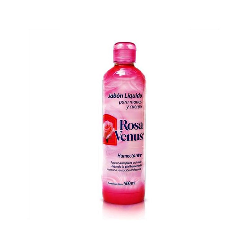 JABON LIQUIDO PARA MANOS Y CUERPO ROSA VENUS 500 ML