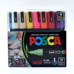 MARCADOR BASE AGUA GRUESO UNI POSCA C/16 PZAS