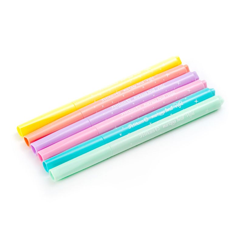 MARCADOR BASE AGUA DELG C/6 MARKANA TWIST PASTEL