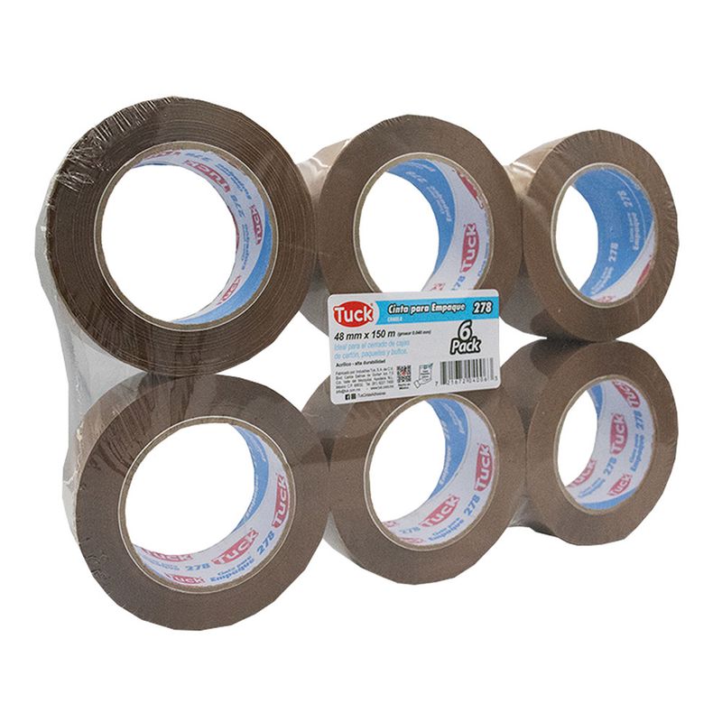 CINTA DE EMPAQUE ACRILICA CANELA 48X150M TUK