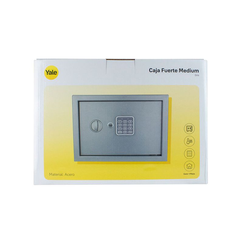 CAJA FUERTE ELECTRONICA GRIS 35CMX25CMX25CM