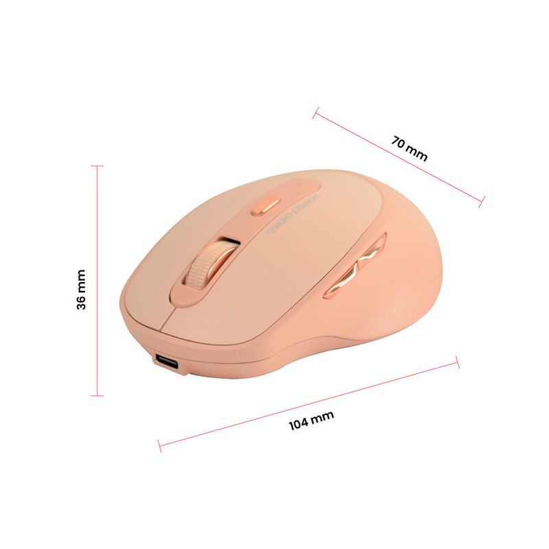 MOUSE INALAMBRICO RECARGABLE SILENCIOSO CLIX NUDE