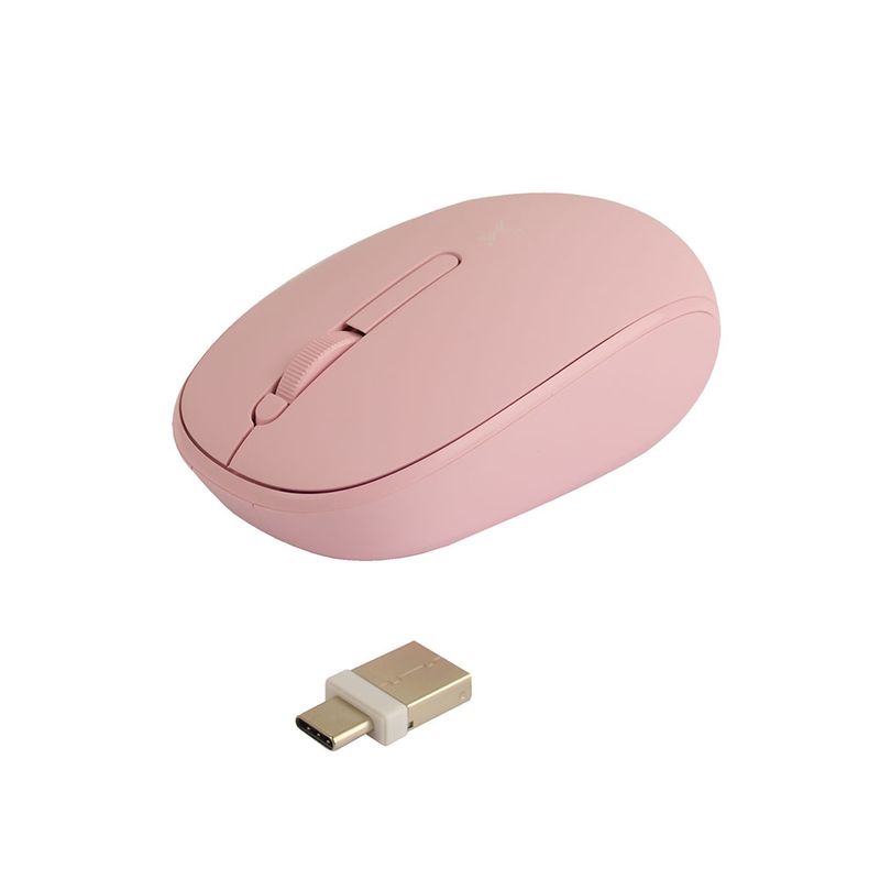 RATÓN INALAMBRICO SILENCIOSO WHISPER CON RECEPTOR DOBLE, ROSA