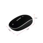 RATÓN INALAMBRICO SILENCIOSO CON RECEPTOR DOBLE WHISPER NEGRO