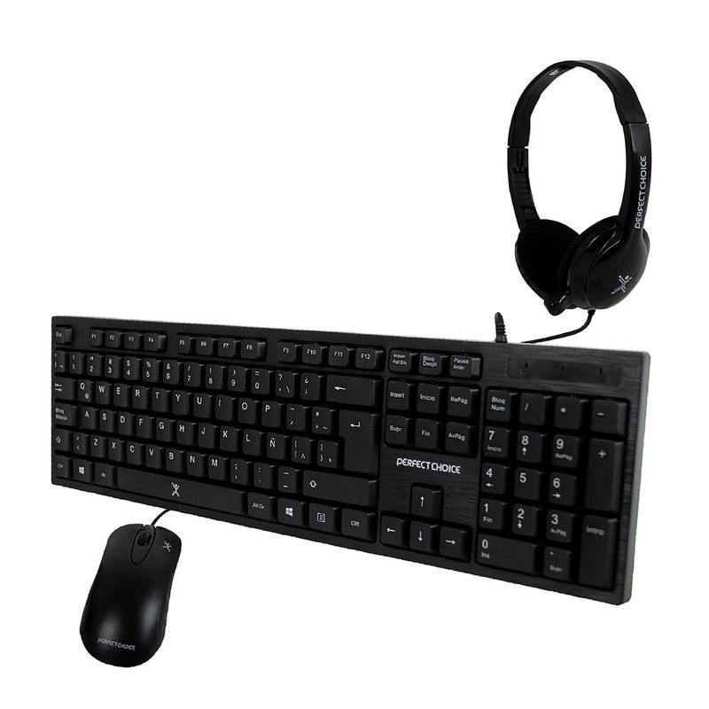 KIT ALAMBRICO TECLADO, MOUSE & DIADEMA 3 EN 1